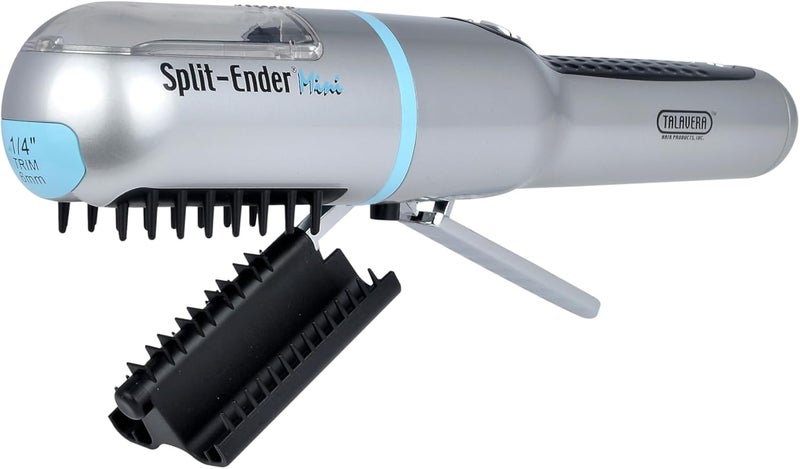 Split ender Mini Cordless Split End Hair Trimmer for Dry, Damaged, Brittle, or Frizzy Hair - Battery Operated Clipper for Straight and Curly Hair - Blue - Image 2
